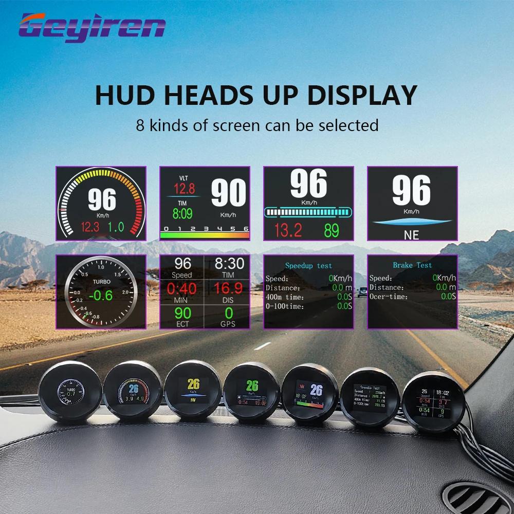 Geyiren P11 OBD2+GPS   ÷ ڵ HUD  ӵ ͺ з   º ǻ Ʈ ˶